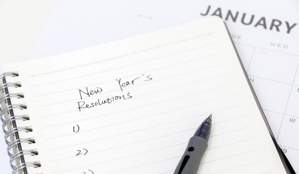 Checklist for New Year's resolutions.