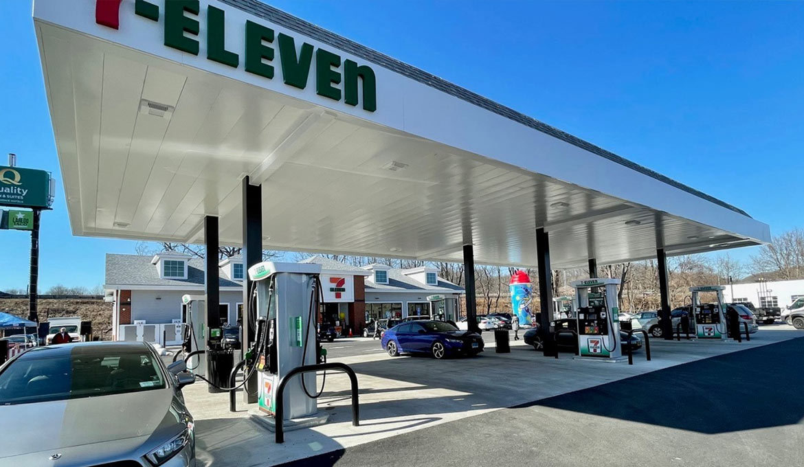 Large 7-Eleven convenience store and forecourt.