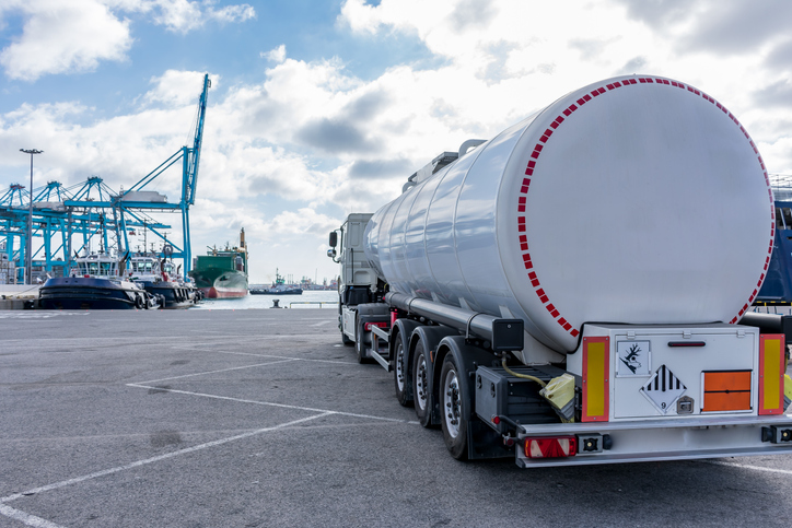 Tanker truck supporting the flow of goods across the fuel supply chain.